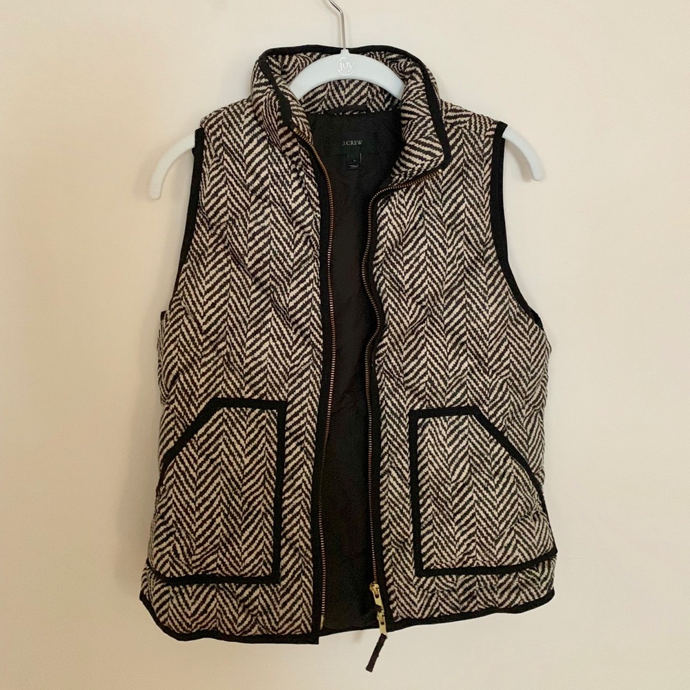 J. Crew Excursion Quilted Vest in herringbone